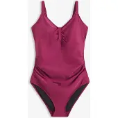 Bonprix Maillot sculptant à fronces, maintien modéré