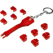 Logilink RJ45 Port Blocker Set 10Stück rot