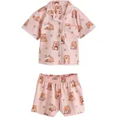 Next Pyjama bleu clair / noisette / rose