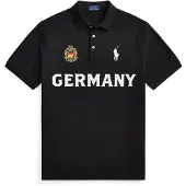 Ralph Lauren pour homme. 710B20862001 Polo d'Allemagne Classic Fit noir (M), Casuel, Coton, Manche courte