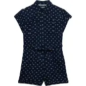 Superdry pour femme. W8012098A Combinaison utilitaire ceinturée marine (S), Casuel, Coton, Manche courte