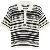 Comma Pull-over noir / blanc