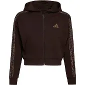 Adidas Veste de survêtement 'SEASONALS ANIMAL FULL ZIP' brocart / brun foncé / noir