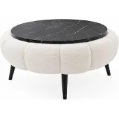 Hannah Home , table basse Nesting (3 pièces) en chêne bleu saphir | 100% mélaminé | 100% WELLSOFT