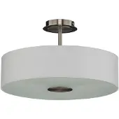 LINDBY Plafonnier , Josia, dimmable, Blanc, Couloir, Tissu / textile, Moderne