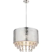 Globo Lampe suspendue argentée Amy I Ø40cm