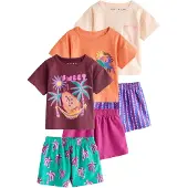 Next Pyjama beige clair / vert / orange / bourgogne