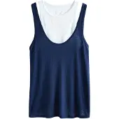 Next Haut bleu marine / blanc