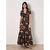 Apricot Robe d’été crème / noisette / orange clair / noir