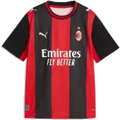 Puma Ac Milan Replica Home Junior Short Sleeve T-shirt Rouge 9-10 Years Enfants