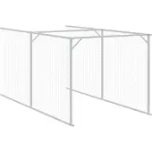 vidaXL Niche pour chiens avec enclos Anthracite 110x1221x110 cm Acier galvanisé