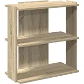 vidaXL Bibliothèque à 3 niveaux chêne sonoma 60x30x60 cm