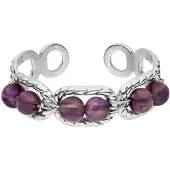Purelei Bague 'Purple Dusk' rouge rubis / argent