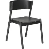 Hubsch Chaise Oblique noir - 331604