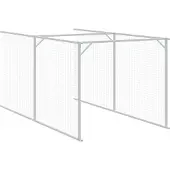 vidaXL Niche pour chiens avec enclos Anthracite 110x813x110cm Acier galvanisé