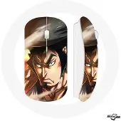 MANIACASE Souris Sans Fil - Kozuki Oden - One Piece - USB Wifi - Compatible Mac et PC - Blanc