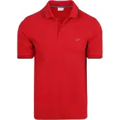 Sun68 Polo Col Rayé Fin Rouge Bleu Bleu foncé taille 3XL