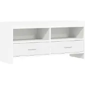 vidaXL Meuble TV 100 x 33 x 47 cm Blanc, aggloméré