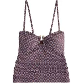 Next Haut de tankini bleu-gris / marron / blanc
