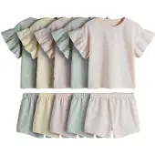 The Set Pyjama crème / jaune clair / vert clair / rosé