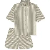 Schiesser Pyjama ' Selected Premium ' beige / olive / blanc cassé