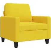 vidaXL Fauteuil jaune clair 60 cm Tissu