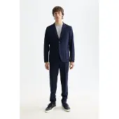 Scotch & Soda Core Unconstructed Peak Lapel Blazer Bleu 2XL Homme
