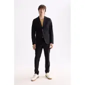 Scotch & Soda Core Unconstructed Peak Lapel Blazer Noir S Homme