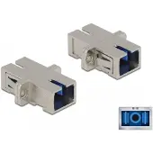 DeLOCK Coupleur fibre optique SC Simplex femelle vers femelle monomode métallique