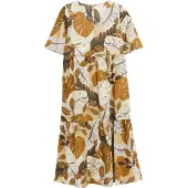 s.Oliver Robe d’été beige / ocre / olive / blanc