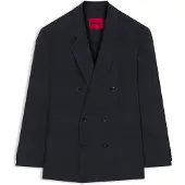 HUGO Blazer Modern en laine vierge à carreaux