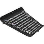 Wera 05020382001 Jeu De 11 Clés À Cliquet/à Anneau 6007 Joker 11 Dans Un Étui - 8-19 Mm