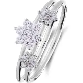 Lucardi Bague 'Stern' argent