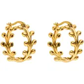 Purelei Boucles d'oreilles 'Tiny Leaf' or