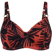 Triumph Hauts de bikini ' Red Label Summer Palm ' orange foncé / noir