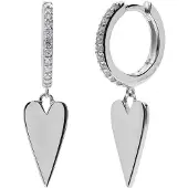 Lucardi Boucles d'oreilles 'Herz' argent