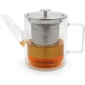 Bredemeijer San Remo 1.0l Double Walled Glass Teapot Clair