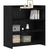 vidaXL Buffet en chêne noir 75 x 36 x 80 cm, aggloméré