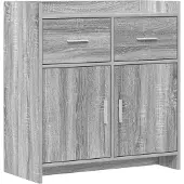 vidaXL Buffet gris Sonoma 75 x 36 x 80 cm en aggloméré