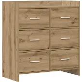 vidaXL Buffet en chêne Artisan 75 x 33 x 80 cm, aggloméré