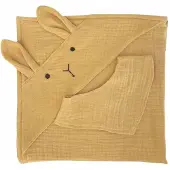 Wookids Bunny Towel-bandana Set Jaune Enfants