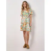 Apricot Robe crème / aqua / menthe / orange