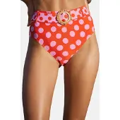 Love & roses Bas de bikini rose / rouge orangé