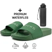 Dutch'd Claquettes / Tongs 'Pool Slide' vert foncé