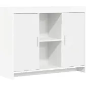 vidaXL Buffet blanc 98,5 x 33 x 80 cm en aggloméré