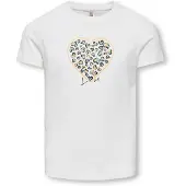 ONLY GIRLS T-Shirt 'KOGLany-Nina' or / vert pastel / noir / blanc