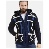 Cipo & Baxx Vestes en maille bleu / bleu foncé / blanc