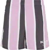 Karl kani Shorts de bain gris foncé / rose / blanc