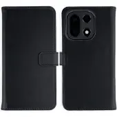 Selencia Étui portefeuille en cuir véritable OnePlus 15 - Noir