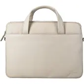 Accezz Leather Sac ordinateur 16 pouces - Beige